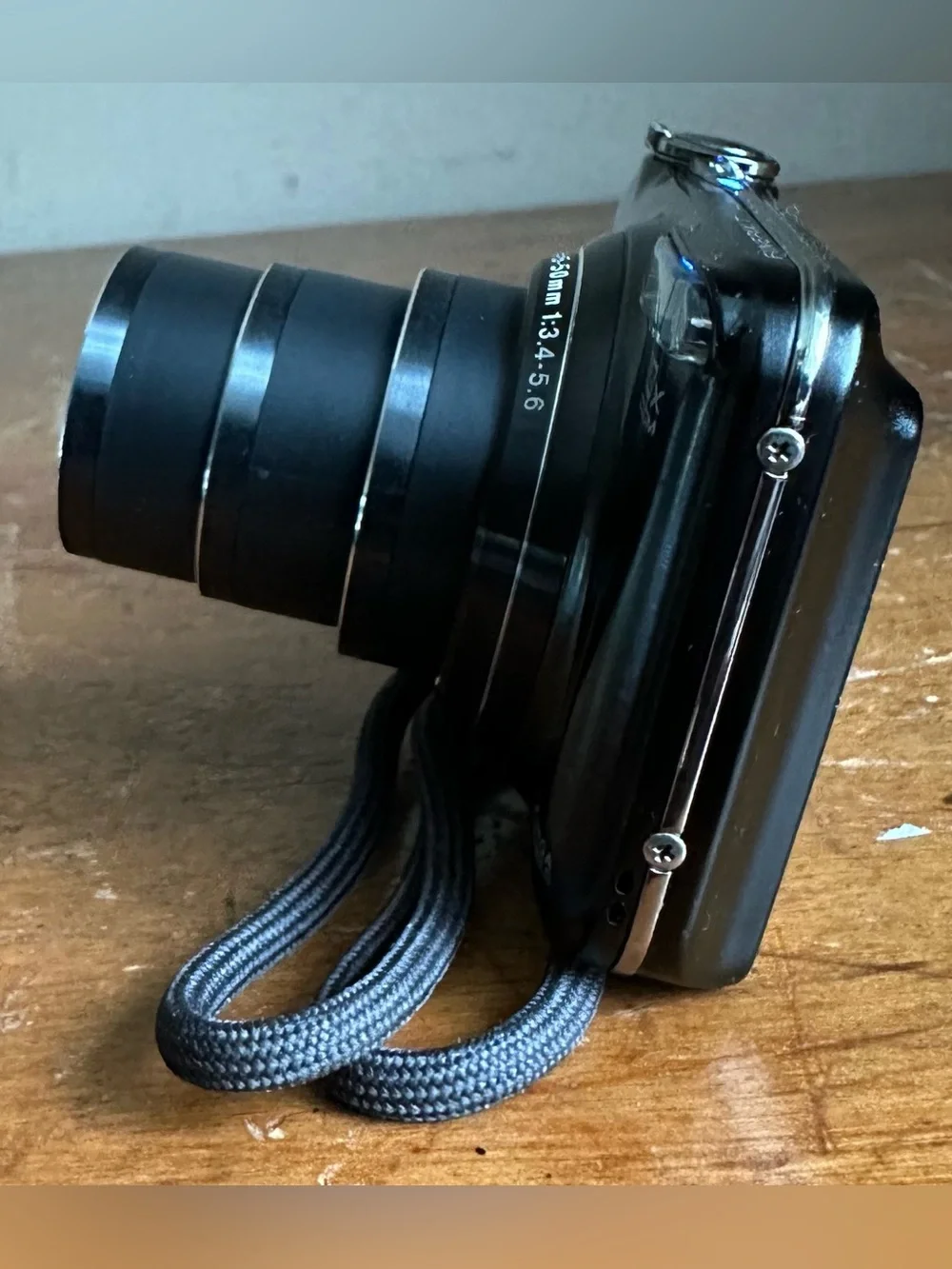 Fujifilm Black Compact Point-and-Shoot Camera with Wrist Strap